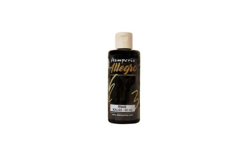 Acrylverf Allegro Zwart 60ml Stamperia