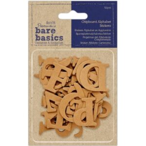Alfabetstickers van Spaanplaat Bare Basics