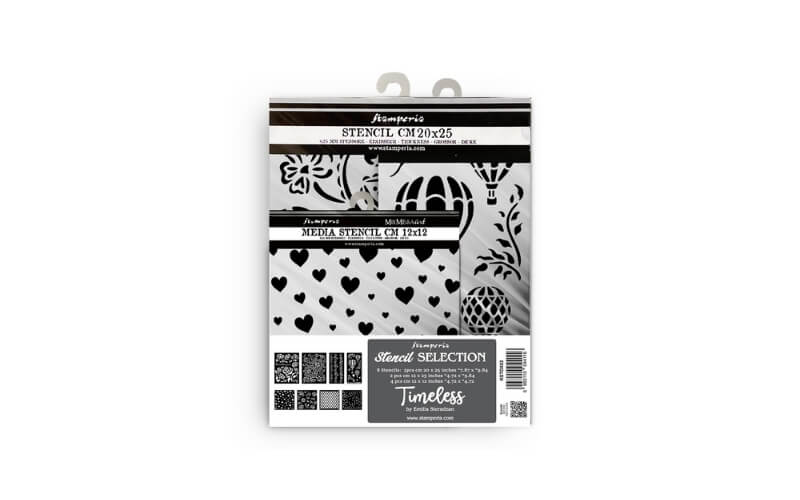 Assortiment Stencils Timeless 8 Stuks Stamperia