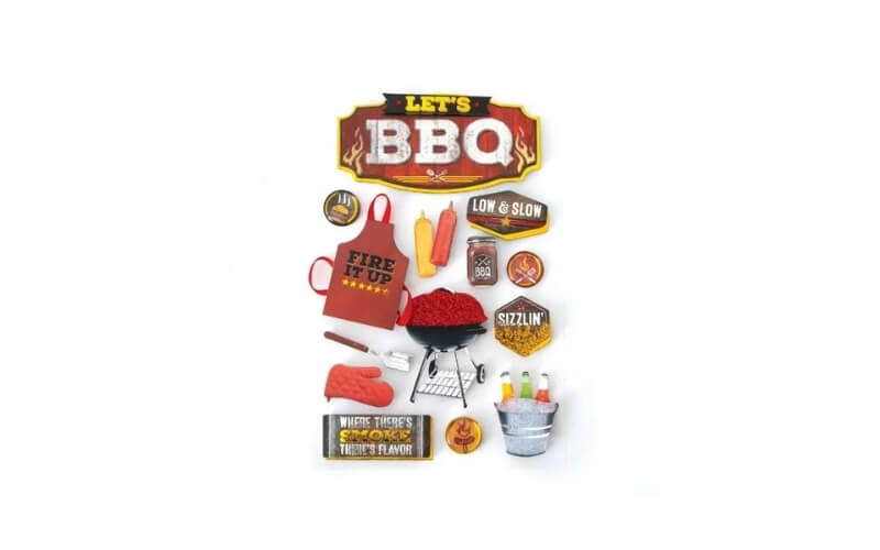BBQ 3D Stickers Paper House