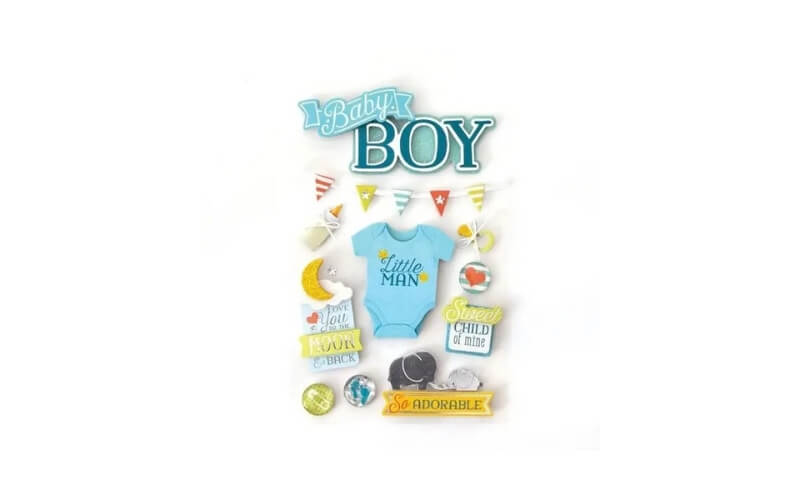 Baby Jongen 3D Stickers Paper House
