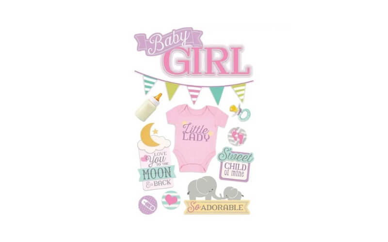 Baby Meisje 3D Stickers Paper House