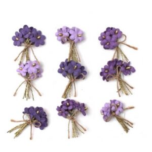 Bloemenboeketjes Papier Paars
