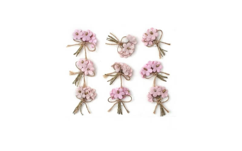 Bloemenboeketjes Papier Roze