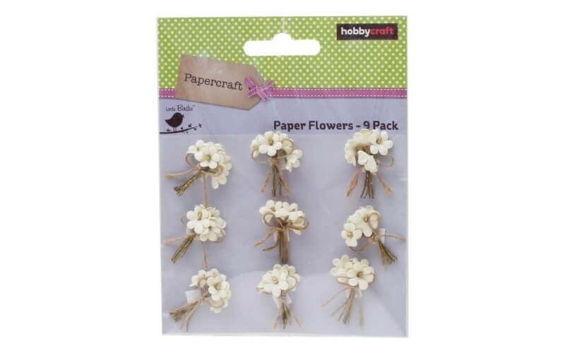 Bloemenboeketjes Papier Wit