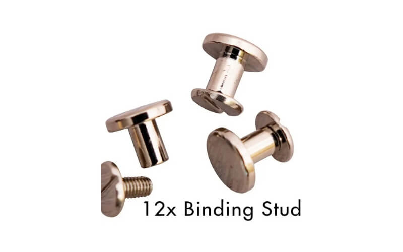 Boek bindmoeren 9x9x7mm Zilver