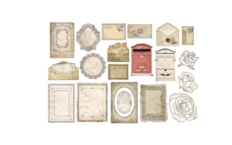 Brieven Ephemera Stickers Stamperia