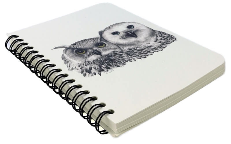 Notitieboek "Beschouwing" A6 Uilen Charlotte Nicolin