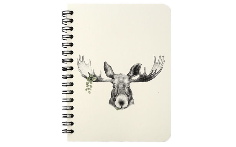 Notitieboek "Bosprins" A6 Edelhert Charlotte Nicolin