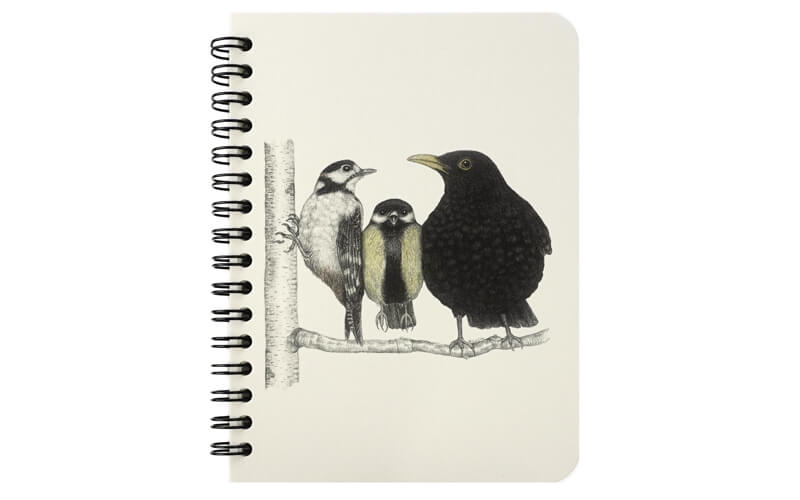 Notitieboek "Ochtendgesprek" A6 Vogels Charlotte Nicolin