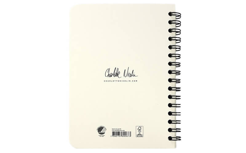 Notitieboek "Rosa" A6 Koe Charlotte Nicolin