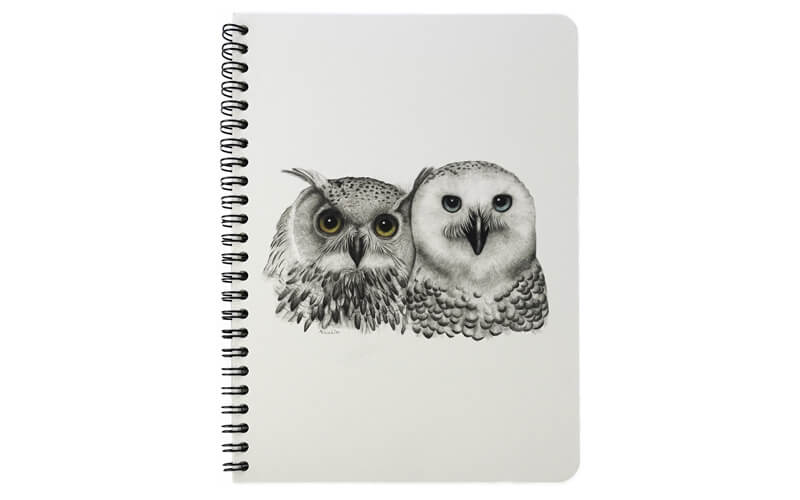 Notitieboek "Beschouwing" A5 Uilen Charlotte Nicolin