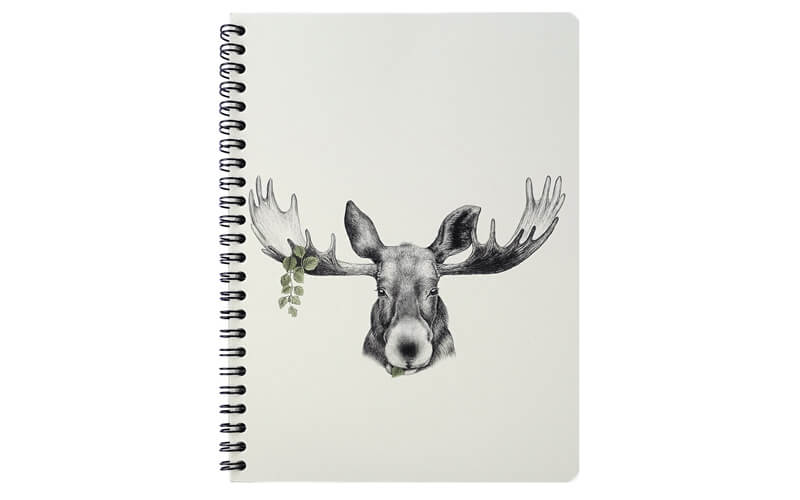 Notitieboek "Bosprins" A5 Edelhert Charlotte Nicolin