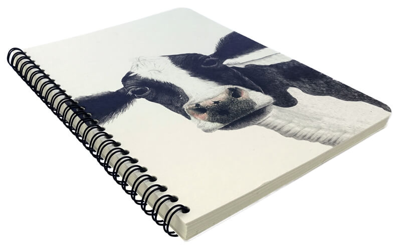 Notitieboek "Rosa" A5 Koe Charlotte Nicolin