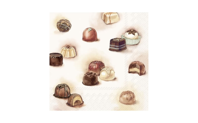 Chocolates Lunch Servetten 5st. IHR