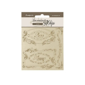 Decoratieve Chips Love Happy frames Stamperia