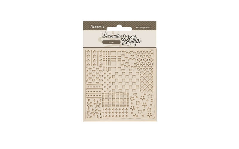 Decoratieve Chips Family Patchwork Pattern Stamperia