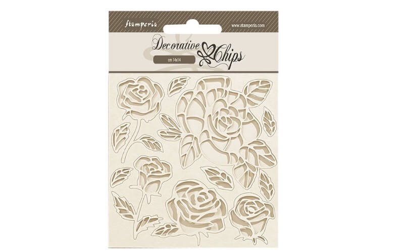 Decoratieve Chips Shabby Rozen Stamperia