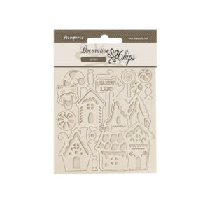 Decoratieve Chips Snoephuisjes Candy Christmas Stamperia