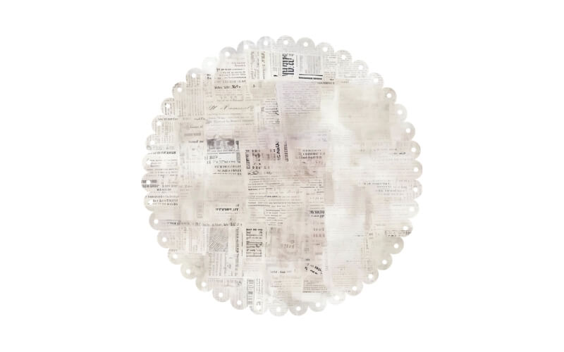 Decoratieve Geschulpte Basislaag Krantenpapier Uniquely Creative