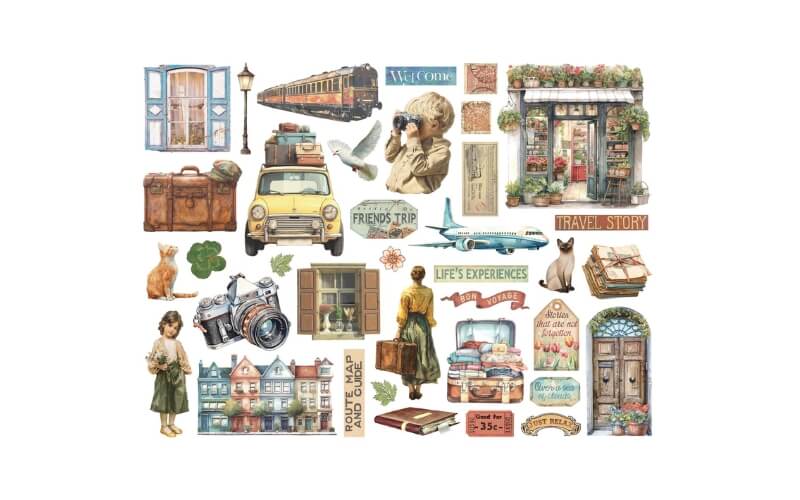 Die Cuts Art of Travelling Stamperia