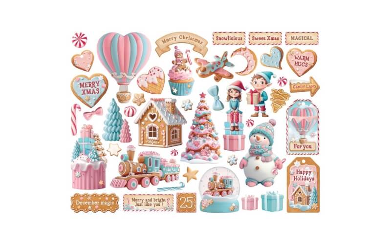 Die Cuts Candy Christmas Stamperia
