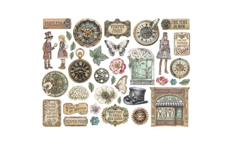 Die Cuts Gardens of Time Stamperia