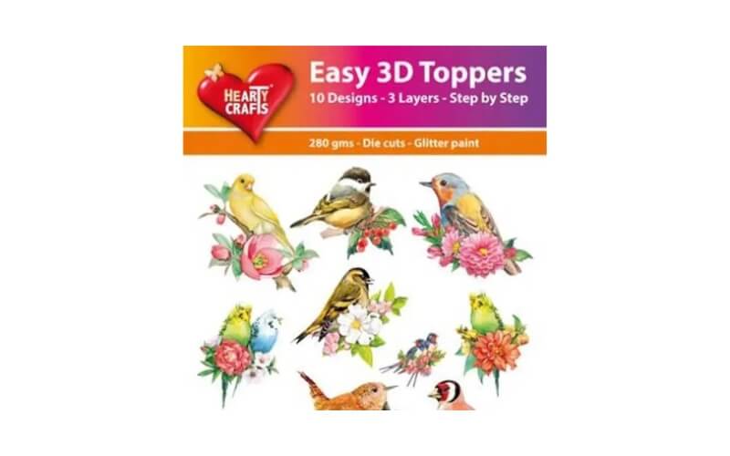 Easy 3D Toppers Budgies and Birds Hearty Crafts
