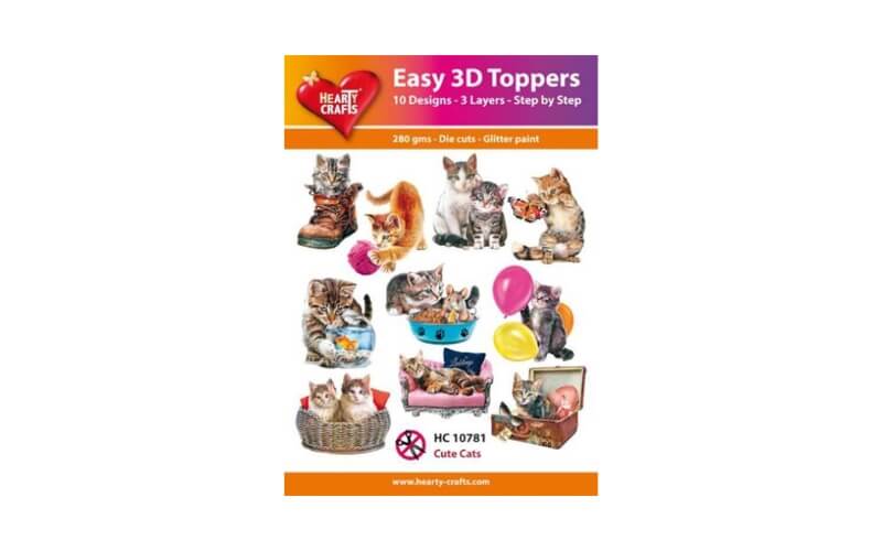 Easy 3D Toppers Cute Cats Hearty Crafts