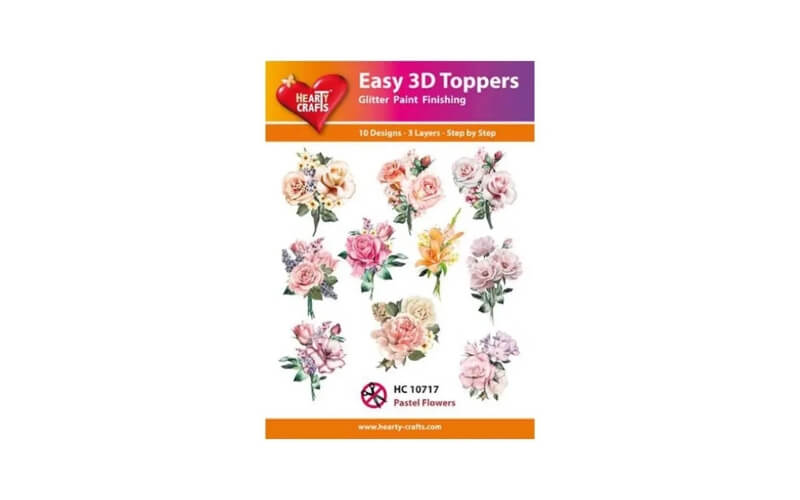 Easy 3D Toppers Pastel Flowers Hearty Crafts