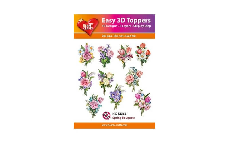 Easy 3D Toppers Spring Bouquets Hearty Crafts