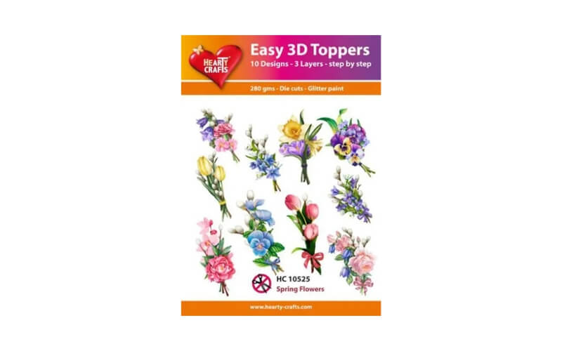 Easy 3D Toppers Spring Flowers Hearty Crafts