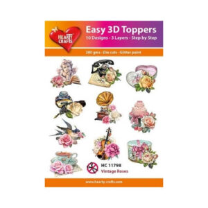 Easy 3D Toppers Vintage Roses Hearty Crafts