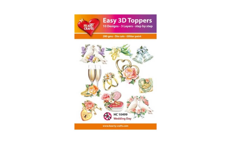 Easy 3D Toppers Wedding Day Hearty Crafts