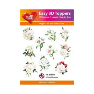 Easy 3D Toppers White Flowers Hearty Crafts