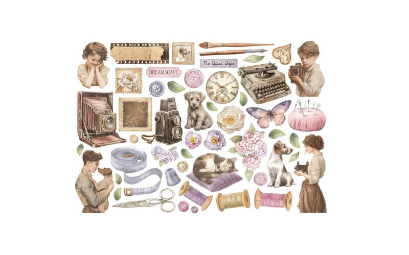 Ephemera Quiet Days Stamperia