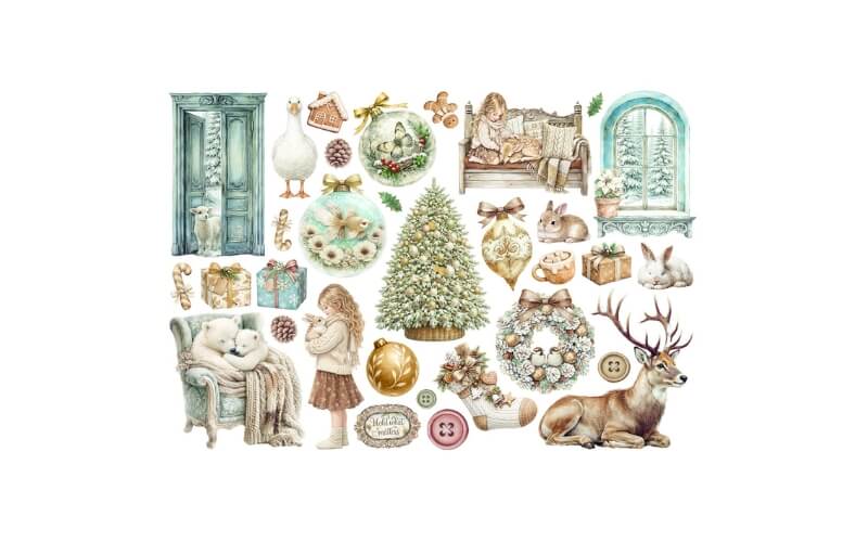 Ephemera White Christmas Stamperia