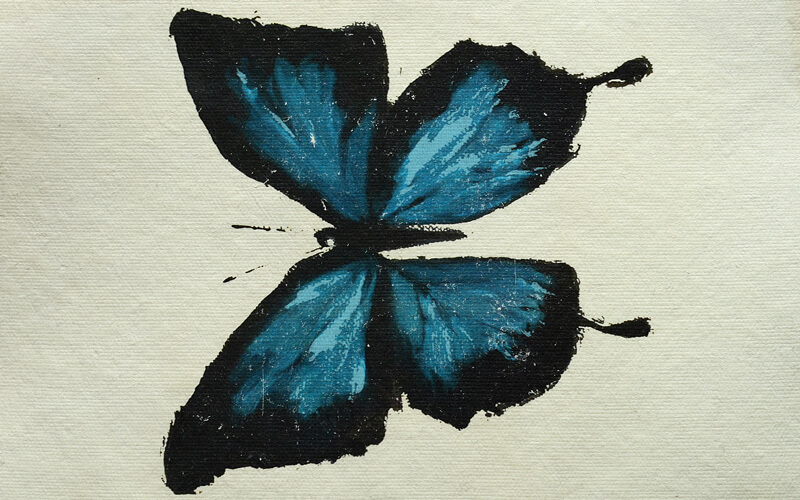 Notitieboek Blauwe-Vlinder A5 Perkament Epigram