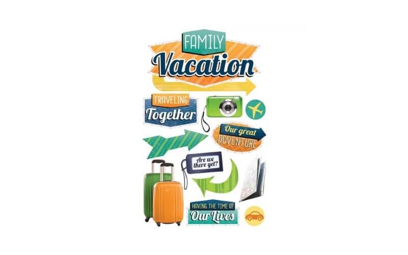 Familie Vakantie 3D Stickers Paper House