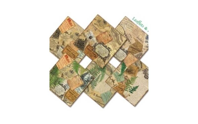 Plakboekpapier 20x20 Folders en Varens Decorer