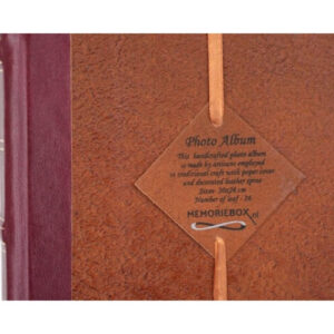 Fotoboek Leatherlook Roodbruin 30x26cm