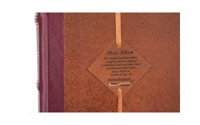 Fotoboek Leatherlook Roodbruin 30x26cm