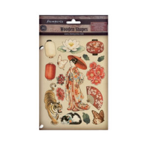 Gekleurde Houten Vormen Oriental Garden Stamperia