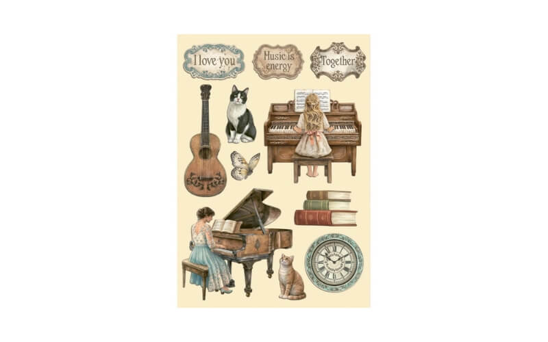 Gekleurde Houten Vormen Symphony Stamperia