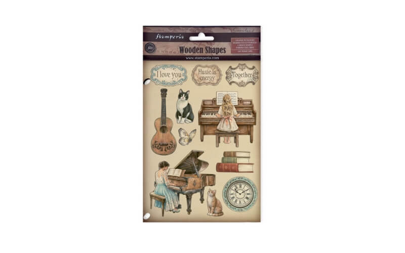 Gekleurde Houten Vormen Symphony Stamperia