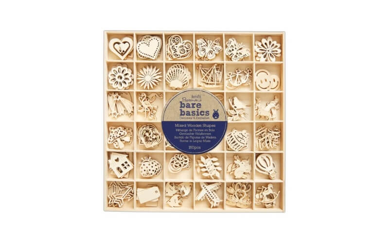 Gemengde Houten Vormen Divers Bare Basics
