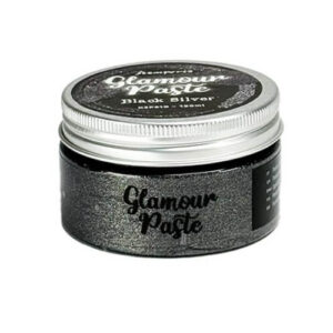 Glamour Pasta Zwart-Zilver 100ml Stamperia