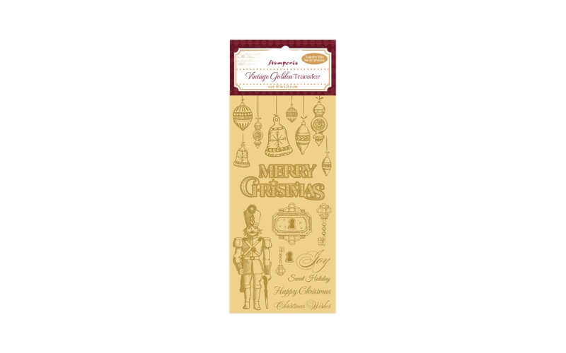 Gouden Transfer Merry Christmas Stamperia