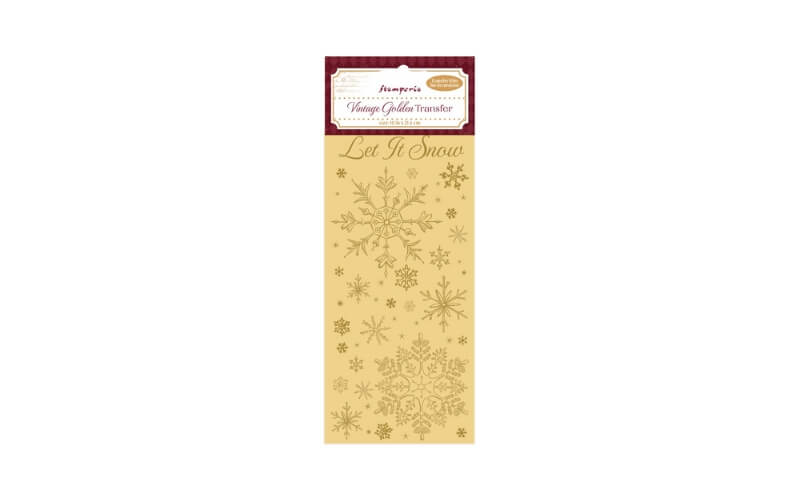 Gouden Transfer Let it Snow Stamperia