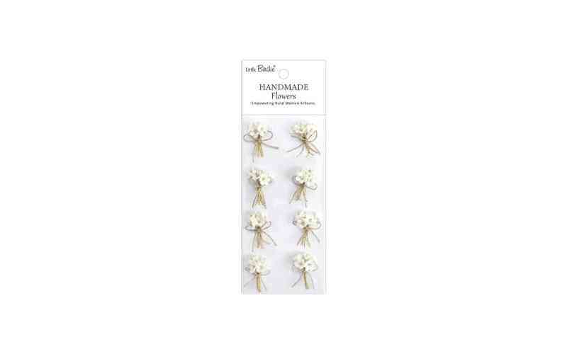 Handmade Flowers Bouquet Ivory Pearl Little Birdie